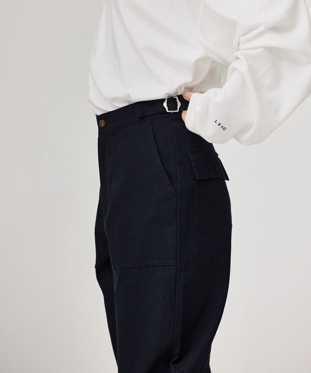 LENO UTILITY TROUSERS《UNISEX》ベイカーパンツ NAVY
