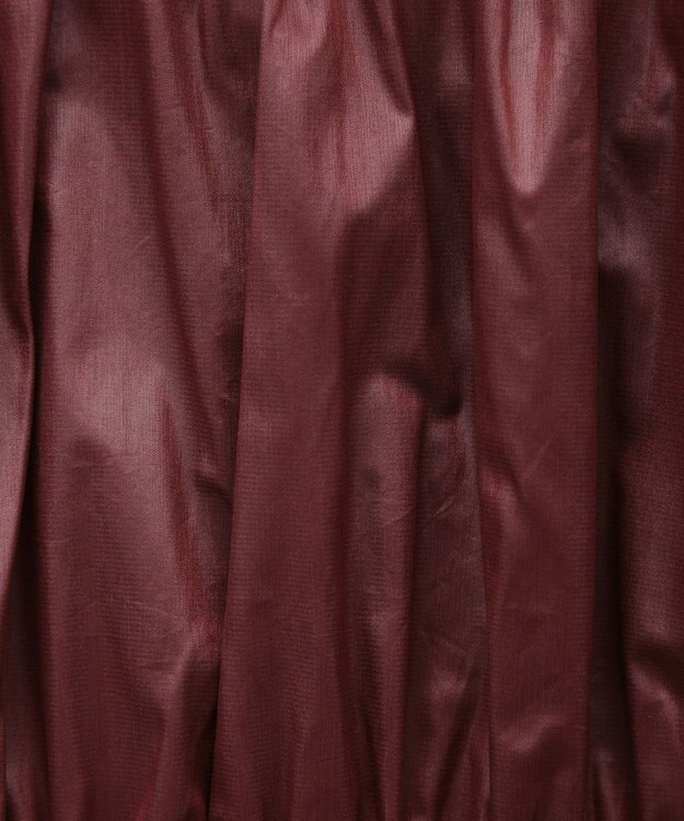 Green Parks チンツ加工シャーリングスカート Bordeaux