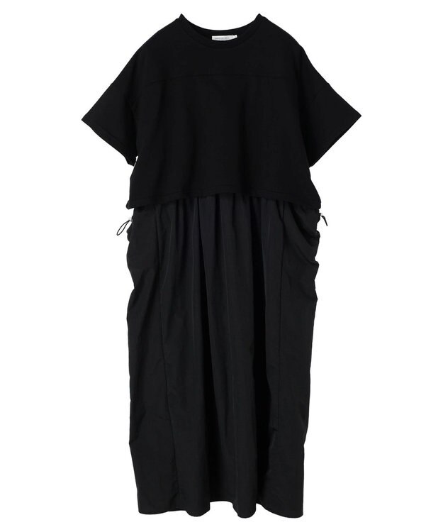 AMERICAN HOLIC ドロストドッキングワンピース Black