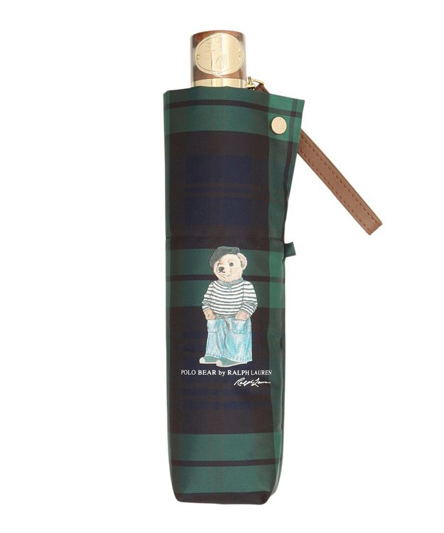 MOONBAT POLO RALPH LAURE(ポロ ラルフローレン) 折りたたみ傘 チェック ポロベア ワンポイント ブラックウォッチ