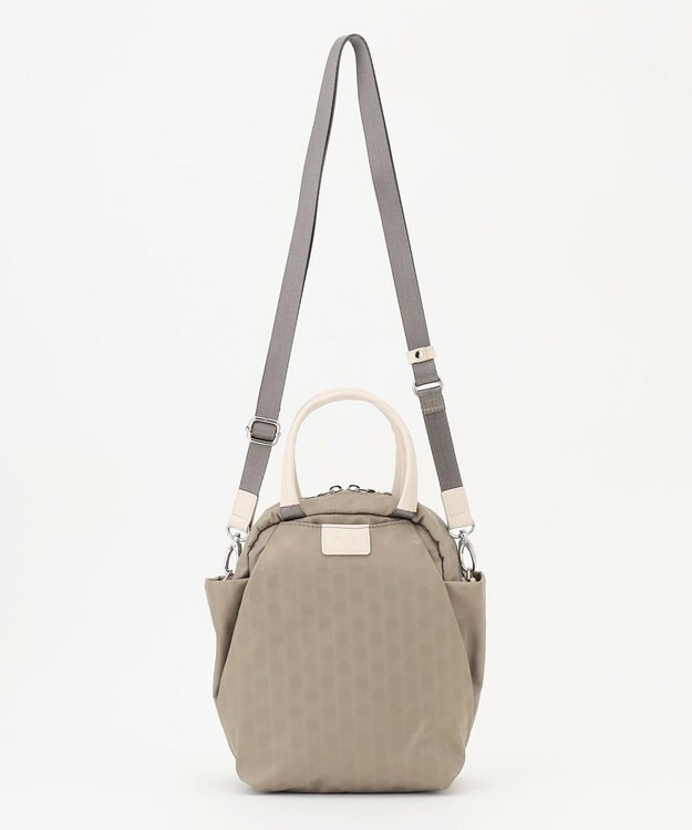 Y'SACCS はっ水ドットジャカード　ショートハンドル付き　軽量2wayショルダー グレージュ