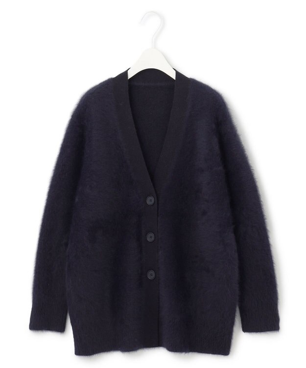 ICB フォックスカシミヤ カーディガン ネイビー系