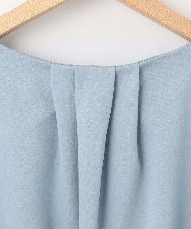 組曲 L 【WEB限定】シルケットポンチフレンチスリーブ カットソー サックスブルー系