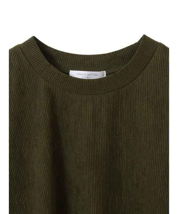 Green Parks プリーツ５分袖プルオーバー Green