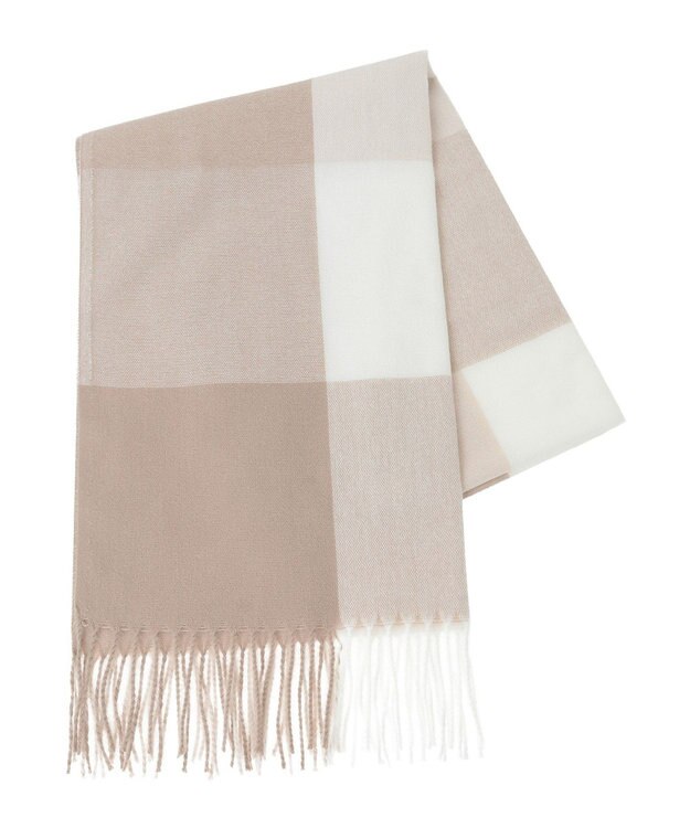 Green Parks カシミアライクストール Check Brown