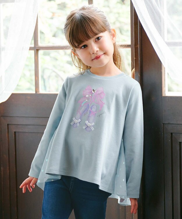 ANY KIDS トゥシューズバックシャン長袖Tシャツ ミント