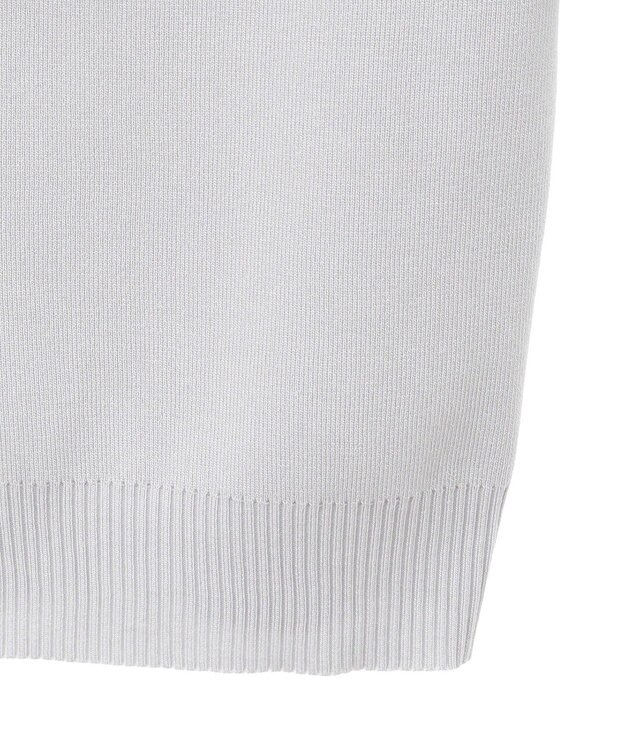 earth music&ecology リボン半袖ニットプルオーバー Ivory