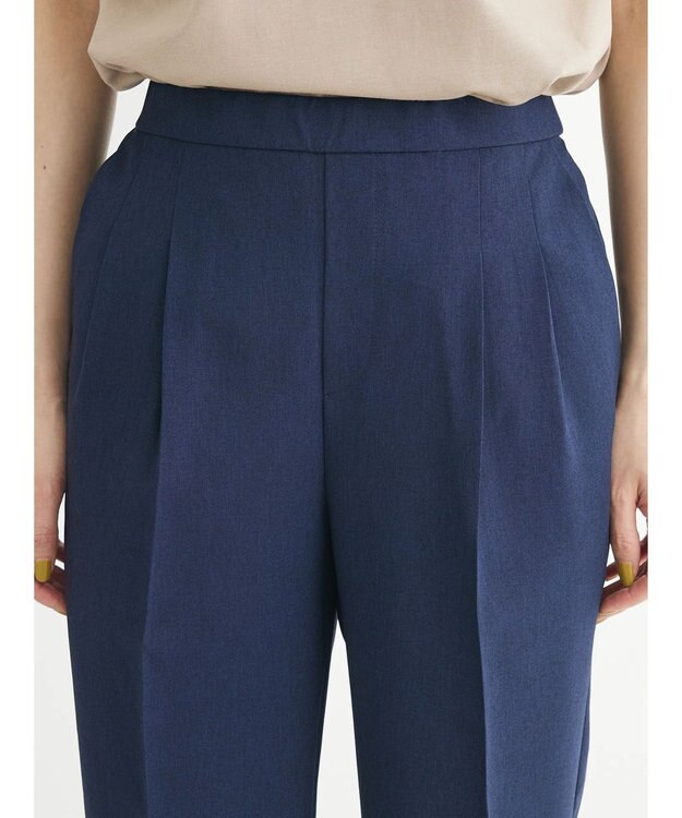 Green Parks 接触冷感　きれいシルエットパンツ（テーパード） Dark Navy