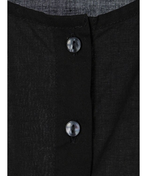 Green Parks インド綿　スクエアレース衿 Black