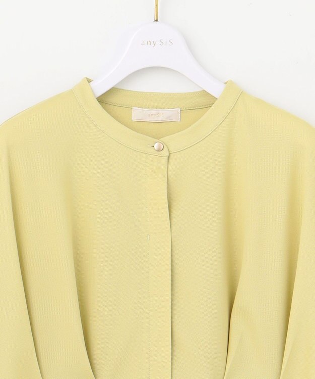 ANY SIS 【洗える】カナパジャージー ブラウス イエロー