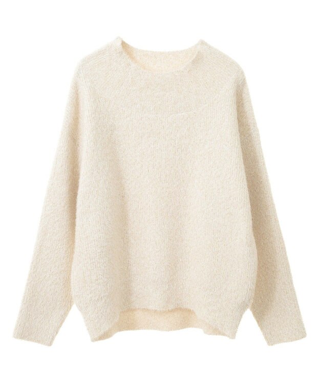 YECCA VECCA 2wayラメフェザーニット Ivory