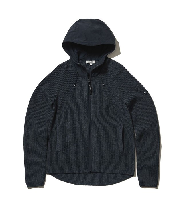 JOSEPH ABBOUD MOUNTAIN 【UNISEX】リサイクルウールポリ ニットパーカー グレー系