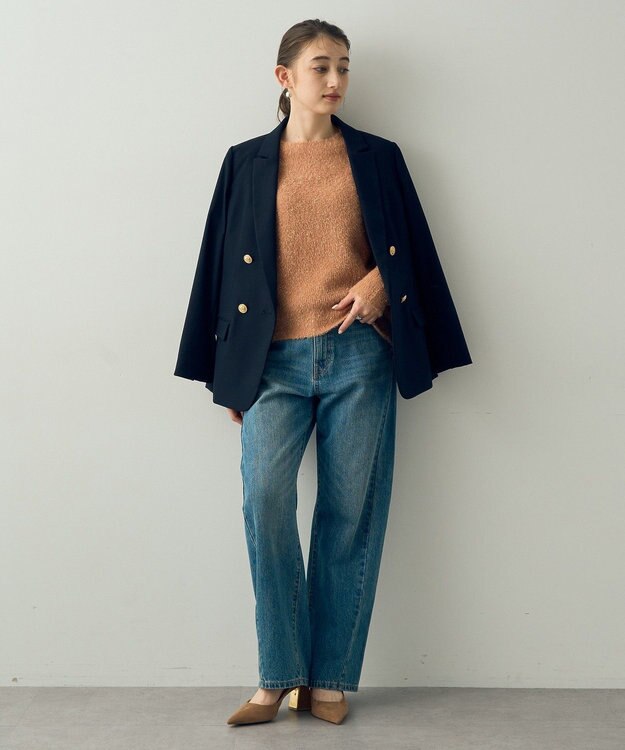 YECCA VECCA 2wayラメフェザーニット Orange