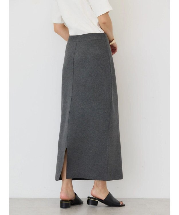 AMERICAN HOLIC ミラノリブニットタイトスカート Gray Mixture