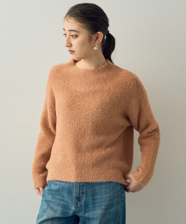 YECCA VECCA 2wayラメフェザーニット Orange