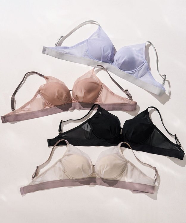 WACOAL ノンワイヤーブラ 【重力ケアブラ】 バストを重力から守る まる胸をキープ サイドのラインすっきり Gカップまで対応 大きいサイズ レディース BXB114 /ワコール ラズベリー