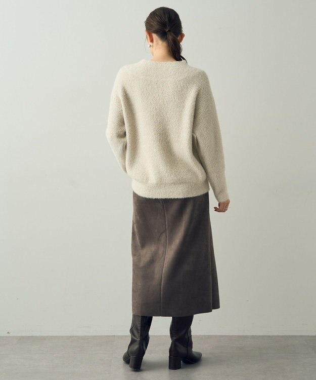 YECCA VECCA 2wayラメフェザーニット Ivory