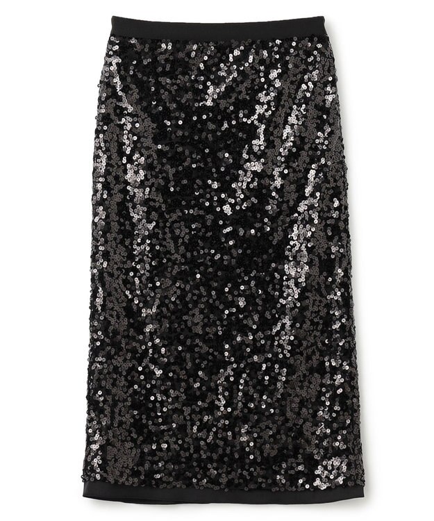 BEIGE， LA VERRERIE / スパンコールスカート Black