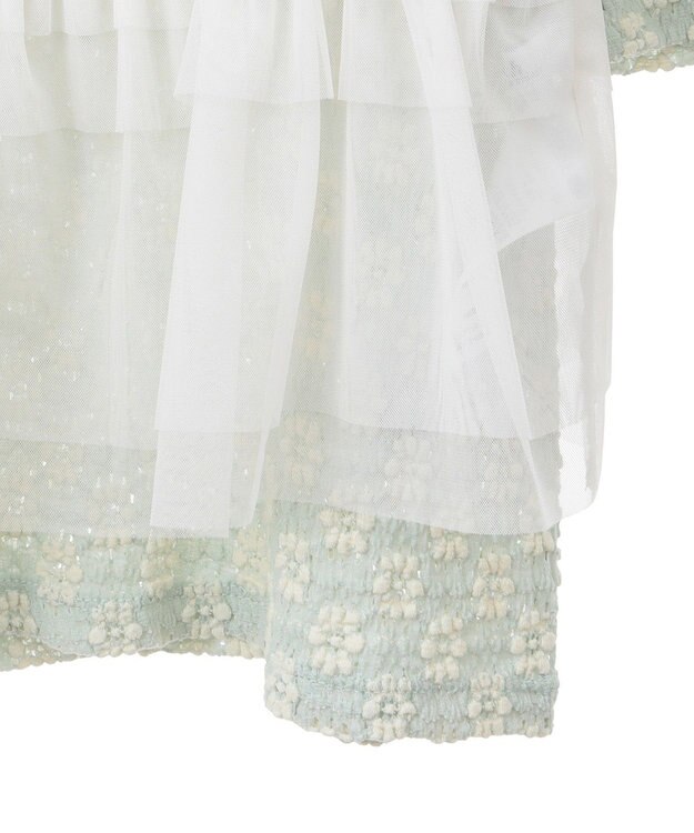 earth music&ecology ＳＥＴ２点フラワープルオーバー＋チュールビスチェ Mint