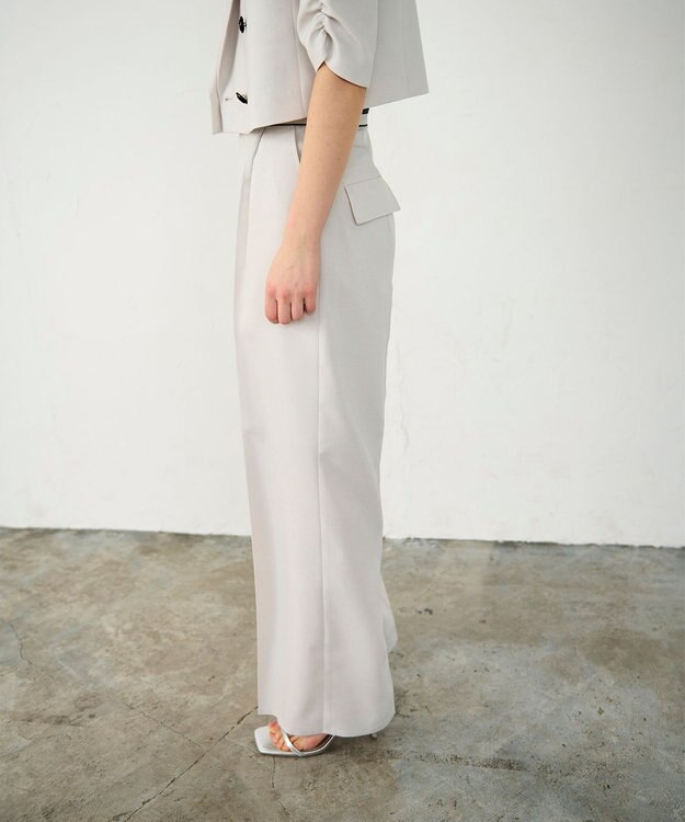 GRACE CONTINENTAL タックワイドパンツ ベージュ