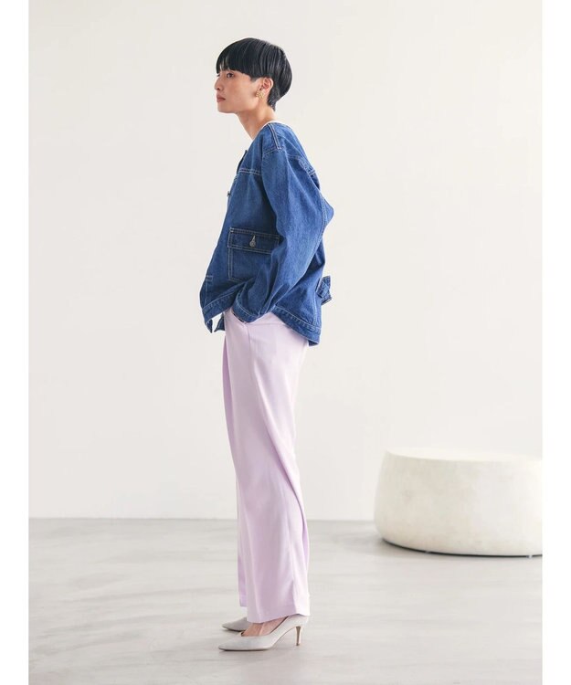 AMERICAN HOLIC ノーカラーデニムＧジャン Indigo