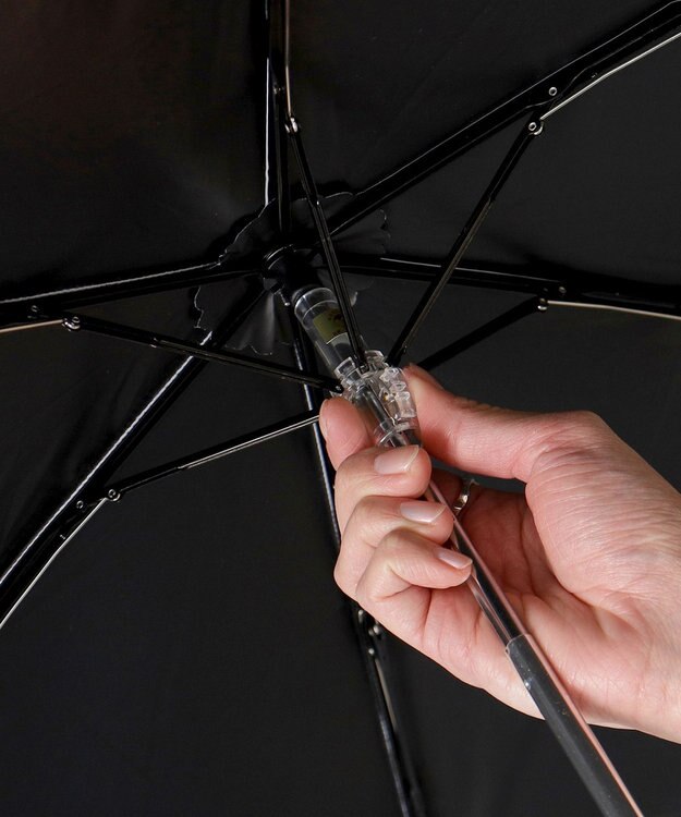 MOONBAT POLO RALPH LAUREN（ポロ ラルフローレン） 晴雨兼用日傘 ボーダー 遮光率100% 遮熱 UV 晴雨兼用 オフホワイト