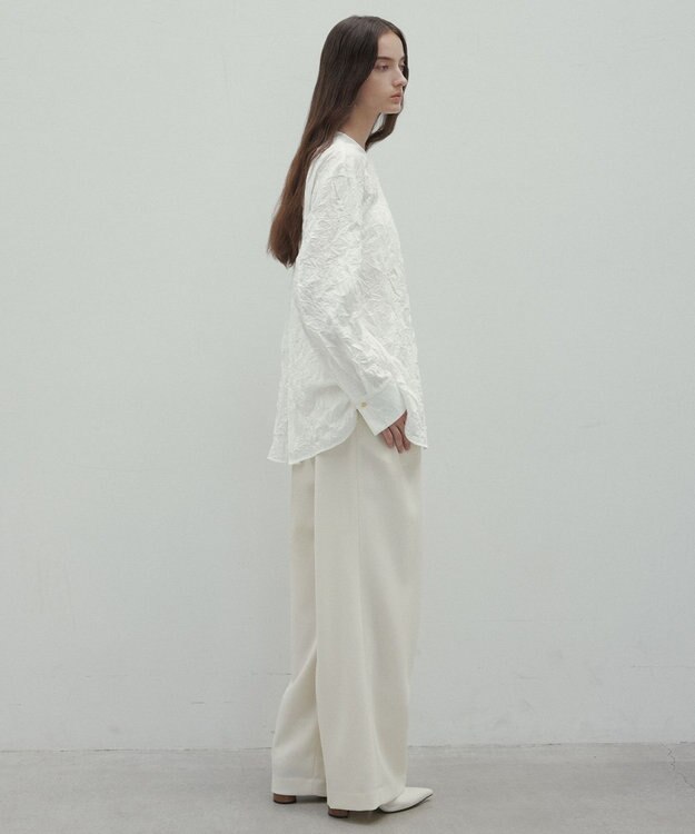 BEIGE， 【洗える・GISELe 4月号掲載】ASTILBE / コットンジャージークルーネックブラウス White