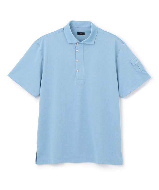 JOSEPH HOMME アイスコットンカノコ  ポロ ターコイズブルー系