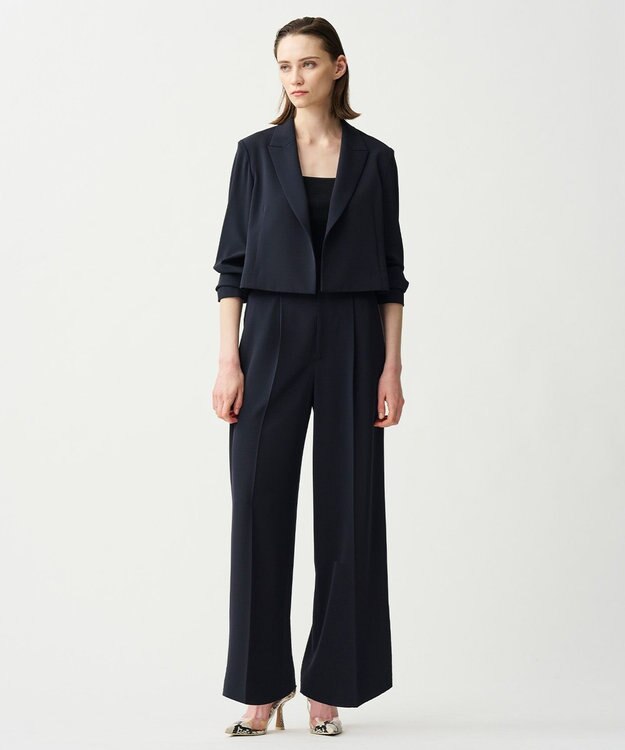 uncrave 【撥水・UVカット・接触冷感・洗濯機洗い可】クールタッチツイル ストレートパンツ ダークネイビー