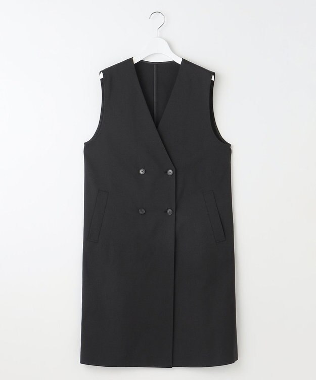 自由区 L 【カタログ掲載・洗える】テクニカルストレッチオックス ジレ ブラック