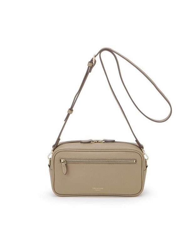 TOPKAPI 【TREASURE TOPKAPI】シュリンクレザー スクエア 2way ショルダー バッグ トープ