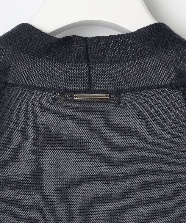 自由区 L 【アンサンブル対応・洗える】ドライシアーファインゲージ カーディガン ネイビー