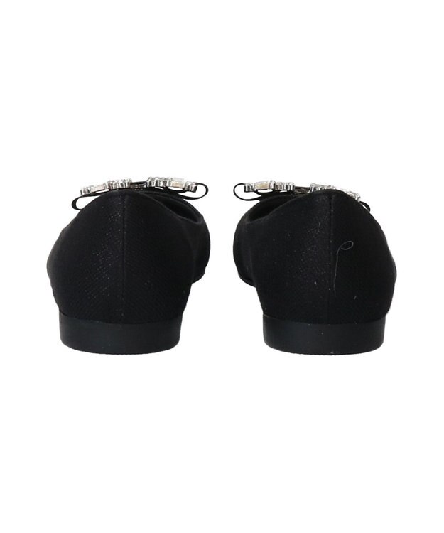 Bridget Birkin 【Bridget Birkin】ビジューリボンバレエレインパンプス ブラック雑材