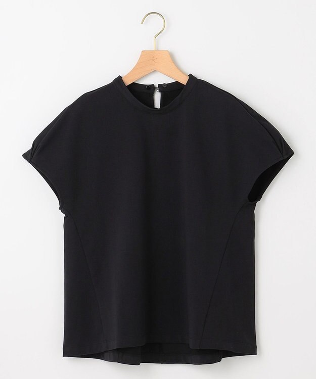 組曲 S 【2WAY】レース襟フレンチテリー カットソー ブラック系