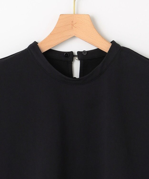 組曲 S 【2WAY】レース襟フレンチテリー カットソー ブラック系