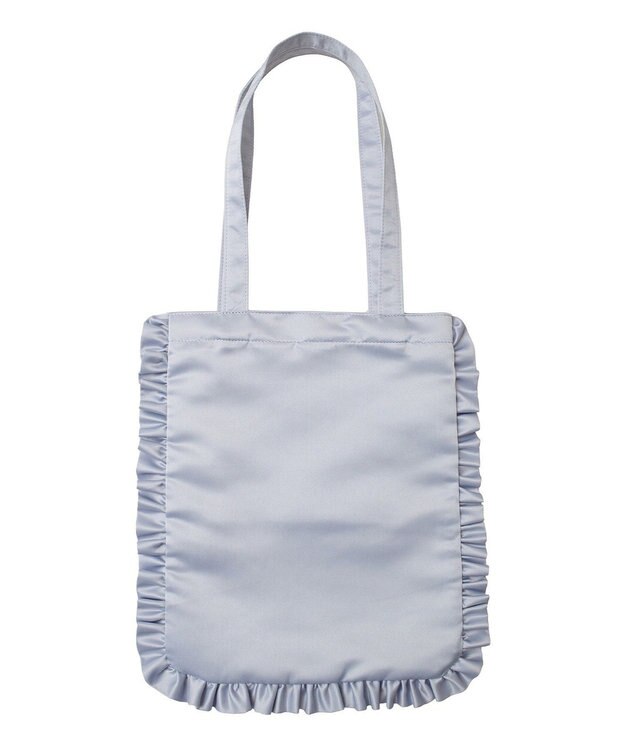 Maison de FLEUR EC限定フリルサテントートバッグ Grayish Blue