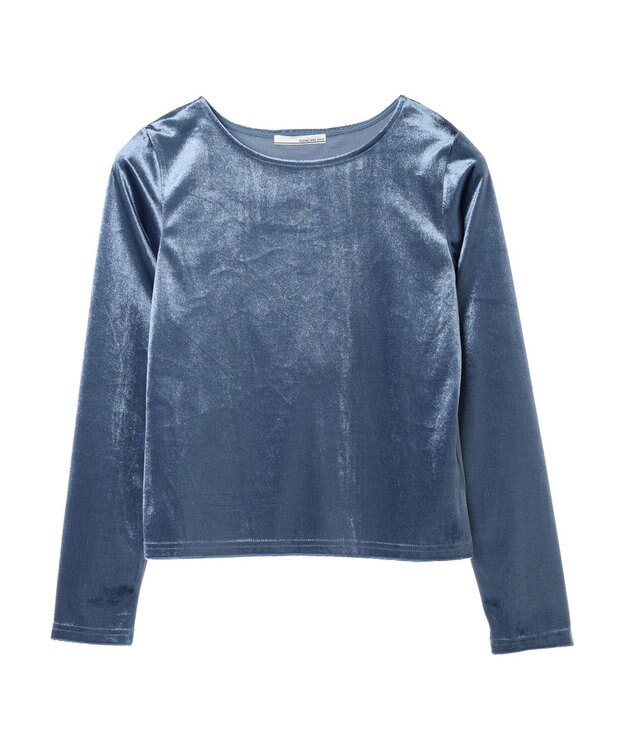 Green Parks ・ＥＬＥＮＣＡＲＥ　ＤＵＥ　ベロアクルーロングＴＥＥ Blue