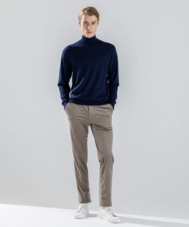 JOSEPH HOMME ウォッシャブルメリノ　タートルネックニット ネイビー系