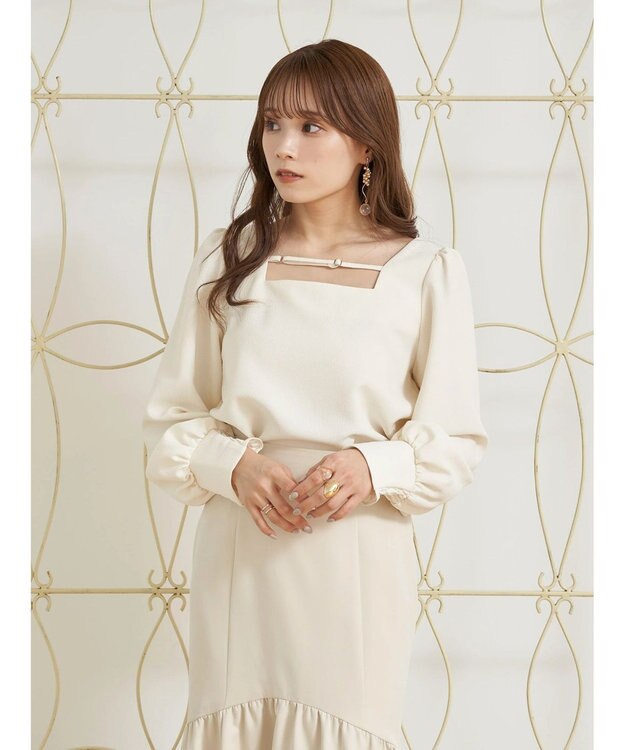 earth music&ecology ２ｗａｙストラップブラウス Off White