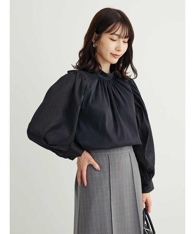 Green Parks ・ＥＬＥＮＣＡＲＥ　ＤＵＥ　バックリボンブラウス Black