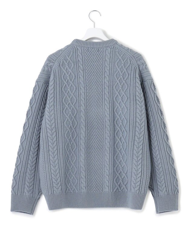 J.PRESS YORK STREET 【UNISEX】アランケーブル クルーニット サックスブルー系