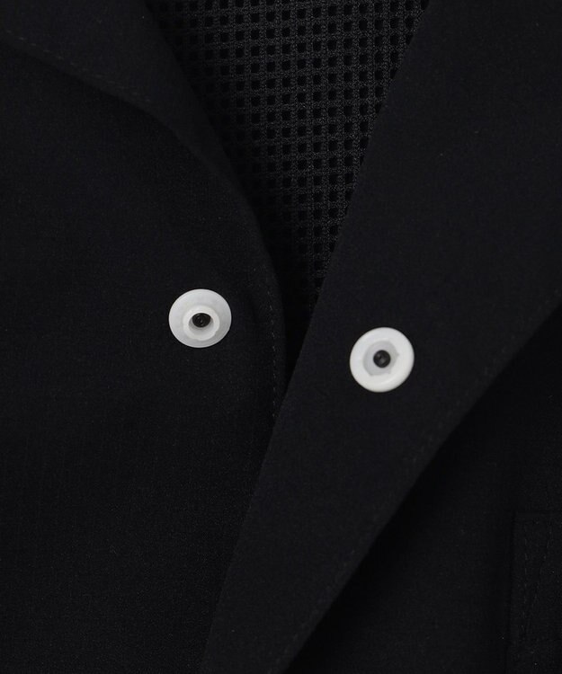 PW CIRCULUS 【MEN】【ストレッチ / 通気性】ロゴ オープンカラー シャツ ブラック系