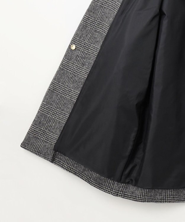 ANY 【防風裏地】カシミヤブレンドコート グレンチェック