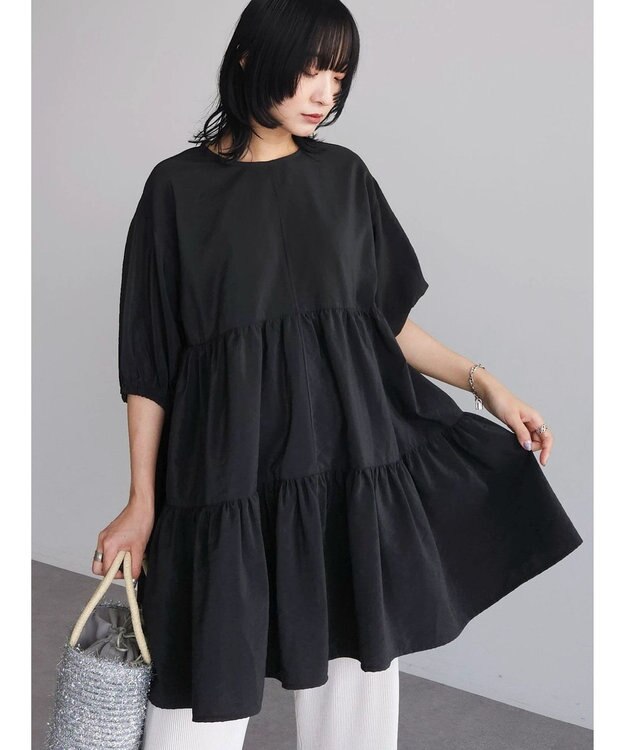 Green Parks ・ＥＬＥＮＣＡＲＥ　ＤＵＥ　ティアードチュニック Black