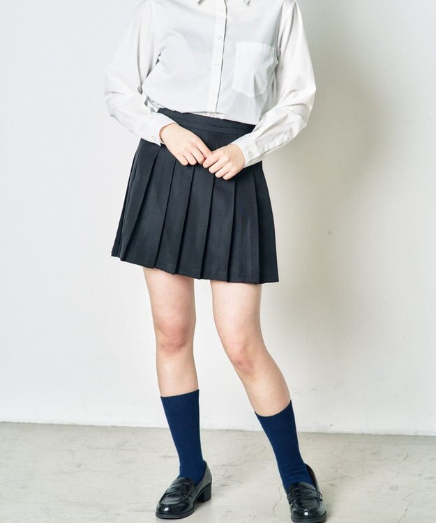 WEGO 【SCHOOLITEM】スクールシャツL／S ホワイト