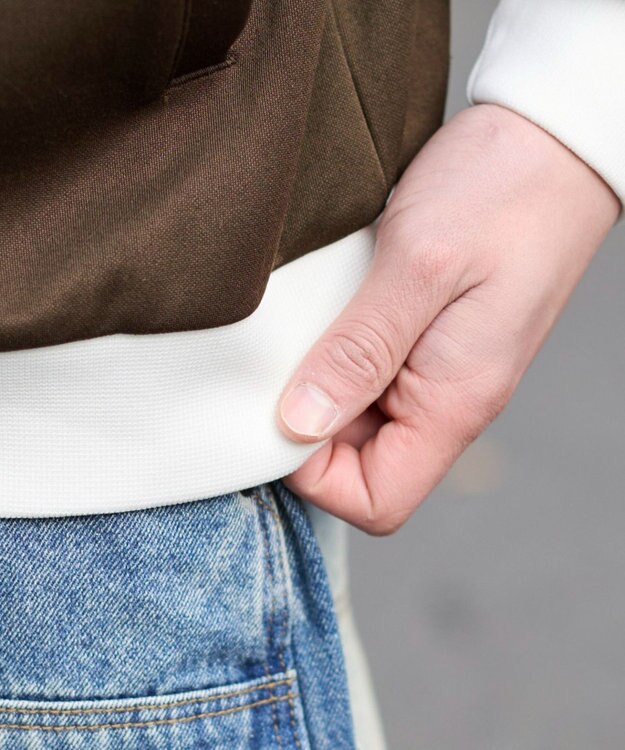 WEGO ライントラックジャケット ブラウン