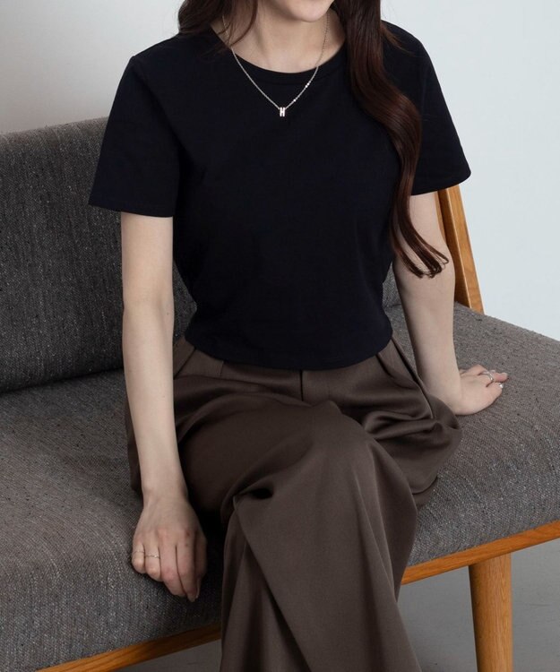 WEGO 【7色/SMLサイズ展開】コンパクトフィットT ブラック