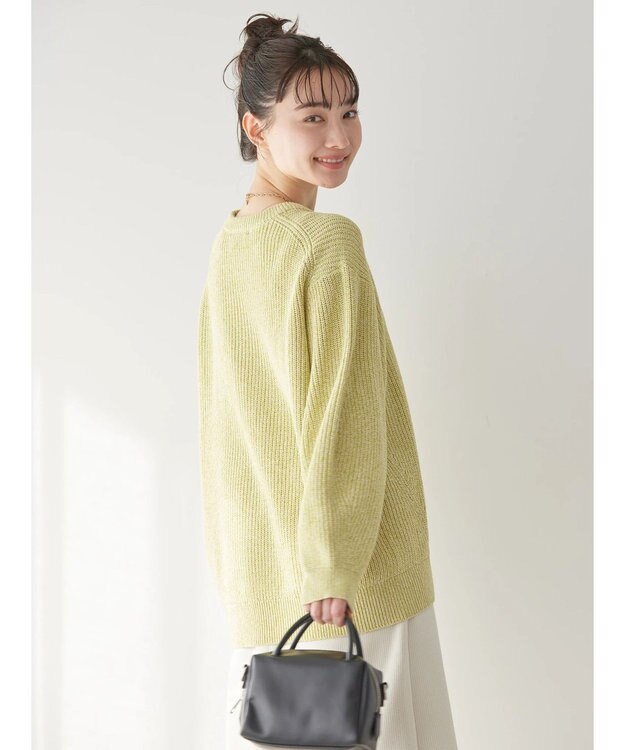 AMERICAN HOLIC 片畦クルーネックニットプルオーバー Yellow