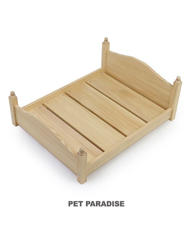PET PARADISE ペットパラダイス ペット木製ベッド＆くまちゃん柄布団 ベッド＆くま柄布団セット