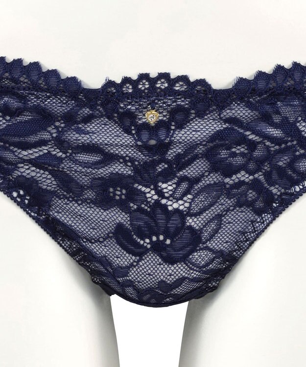 San-ai Resort（三愛水着楽園） 【WEB限定】【northerly bra 楽ちんフィットシリーズU字】 フリルレースブラショーツセット B～Fカップ 【northerly】 ネイビー